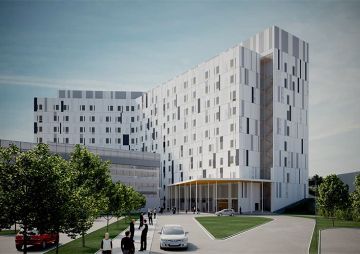 Foto iLOQ’s digital locking and access management system for Vaasa Central Hospital’s H building.